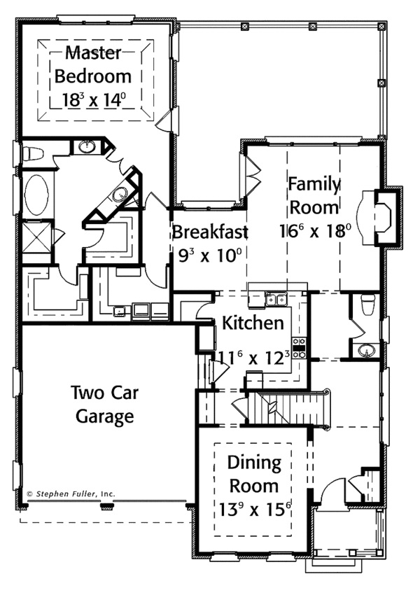 House Design - Colonial Floor Plan - Main Floor Plan #429-326