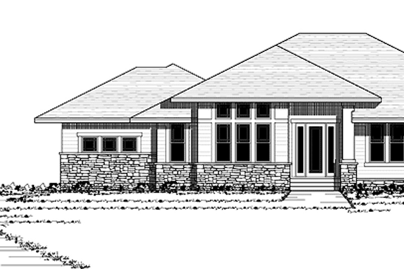 Dream House Plan - Prairie Exterior - Front Elevation Plan #51-653