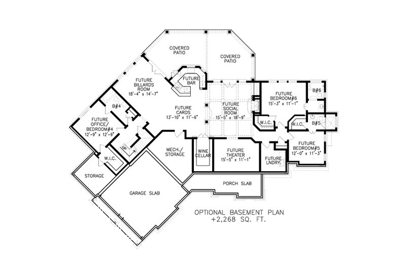 House Plan Design - Floor Plan - Other Floor for Ranch House Plan #54-463 - 3 bed, 2.5 bath