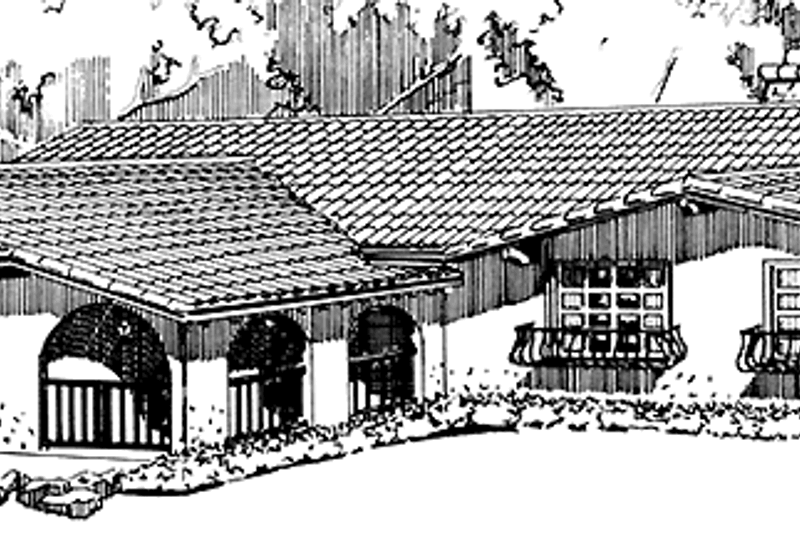 Home Plan - Mediterranean Exterior - Front Elevation Plan #320-1297