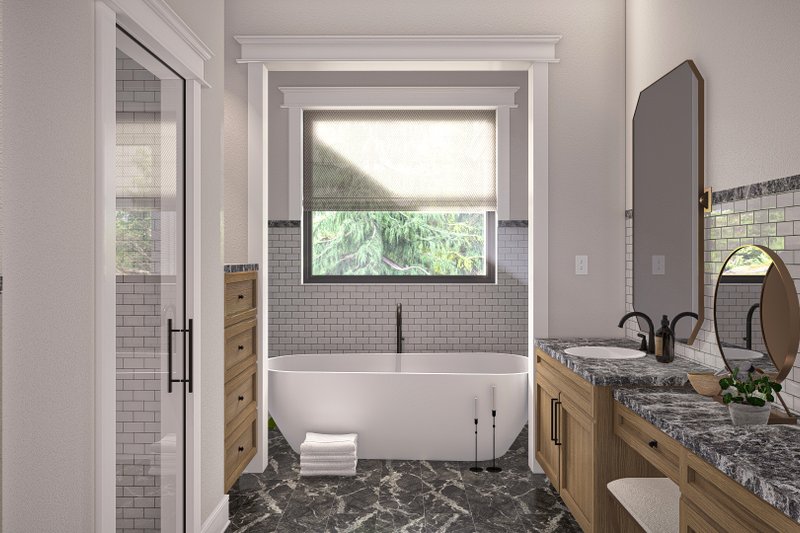 House Blueprint - Interior - Master Bathroom 1 for Modern House Plan #455-464 - 5 bed, 4.5 bath