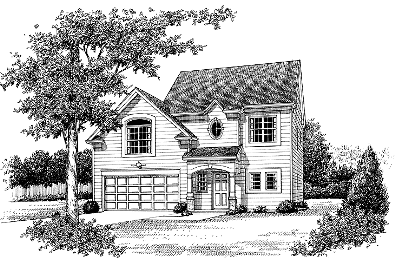 Dream House Plan - Exterior - Front Elevation 3 for Colonial House Plan #453-286 - 3 bed, 2.5 bath