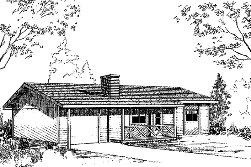 Home Plan - Ranch Exterior - Front Elevation Plan #60-679