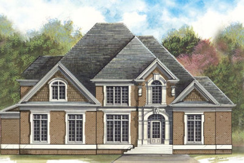 Architectural House Design - European Exterior - Front Elevation Plan #119-349