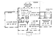 Colonial Style House Plan - 4 Beds 2.5 Baths 2454 Sq/Ft Plan #3-261 