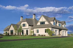 Exterior - Front Elevation 3 for European House Plan #928-66 - 4 bed, 3.5 bath