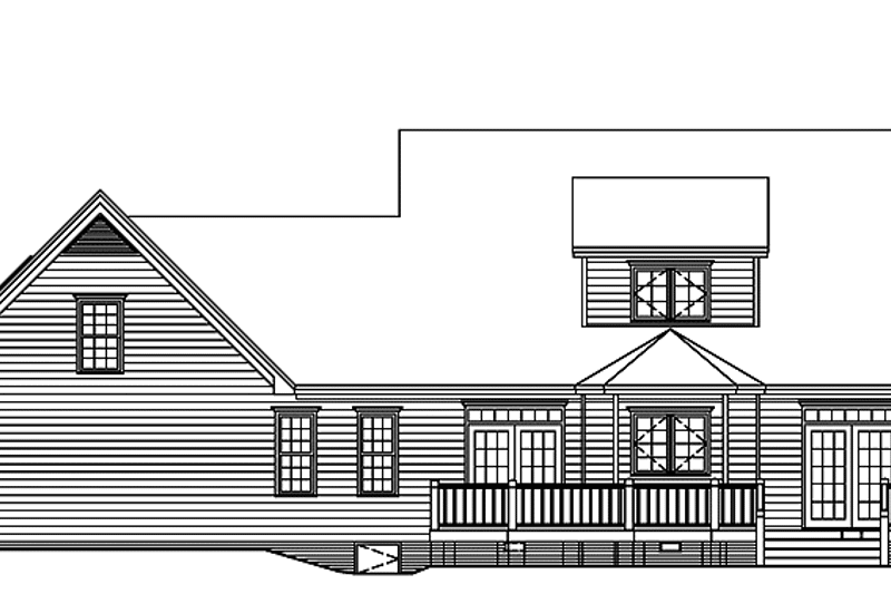 Home Plan - Exterior - Rear Elevation for Country House Plan #929-346 - 3 bed, 2.5 bath