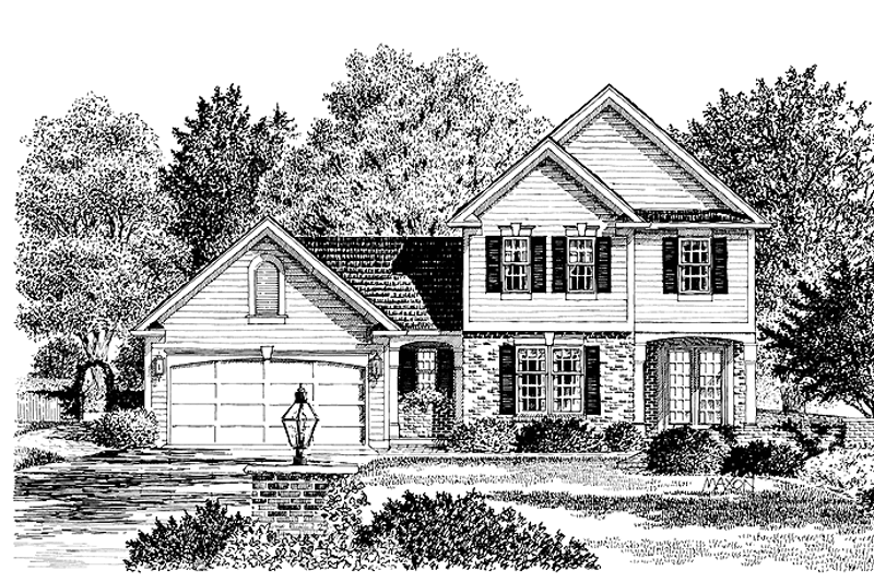 Home Plan - Colonial Exterior - Front Elevation Plan #316-180