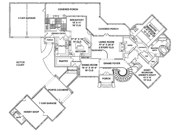 Home Plan - European Floor Plan - Main Floor Plan #952-207