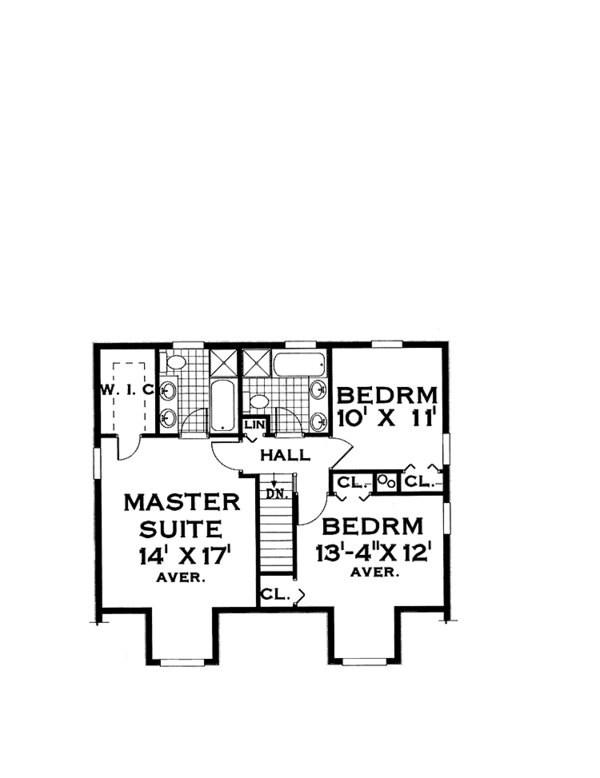 Home Plan - Country Floor Plan - Upper Floor Plan #3-286
