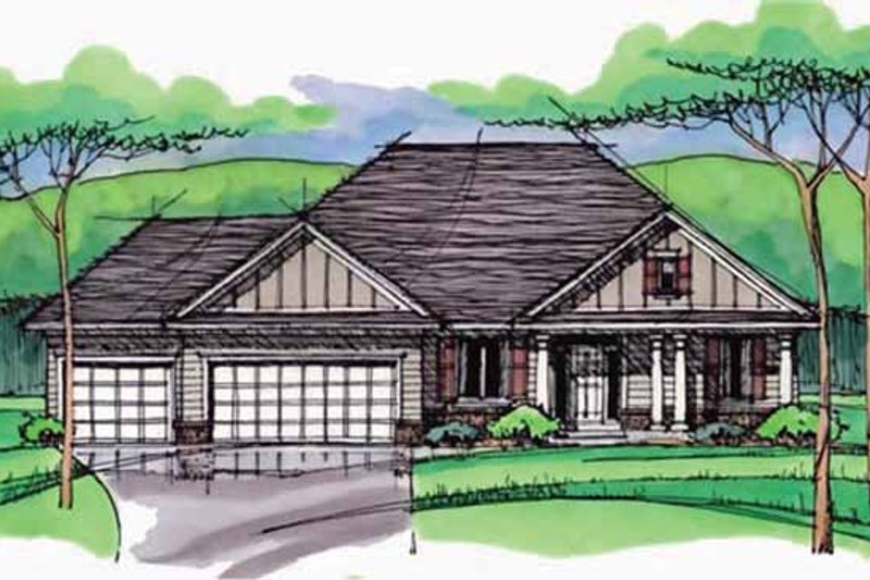 Home Plan - European Exterior - Front Elevation Plan #51-969