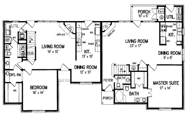House Design - Traditional Floor Plan - Main Floor Plan #45-411