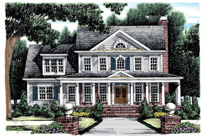 Dream House Plan - Classical Exterior - Front Elevation Plan #927-865
