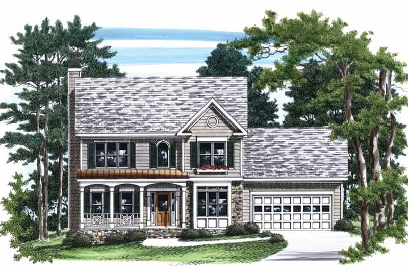 House Design - Colonial Exterior - Front Elevation Plan #927-727