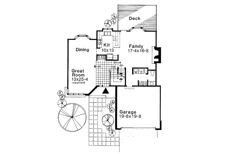 House Blueprint - Floor Plan - Main Floor for Traditional House Plan #320-1504 - 3 bed, 2.5 bath