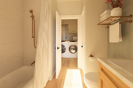 Interior - Bathroom 1 for Farmhouse House Plan #126-258 - 2 bed, 2 bath