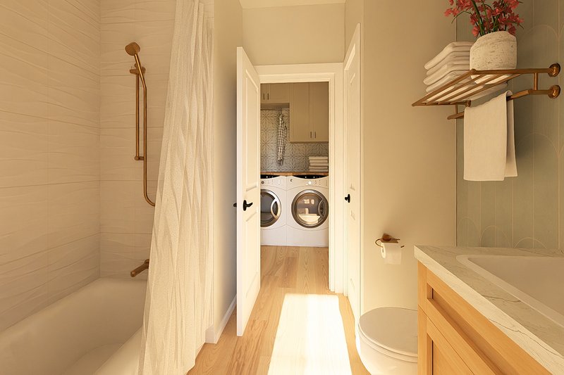 Architectural House Design - Interior - Bathroom 1 for Farmhouse House Plan #126-258 - 2 bed, 2 bath
