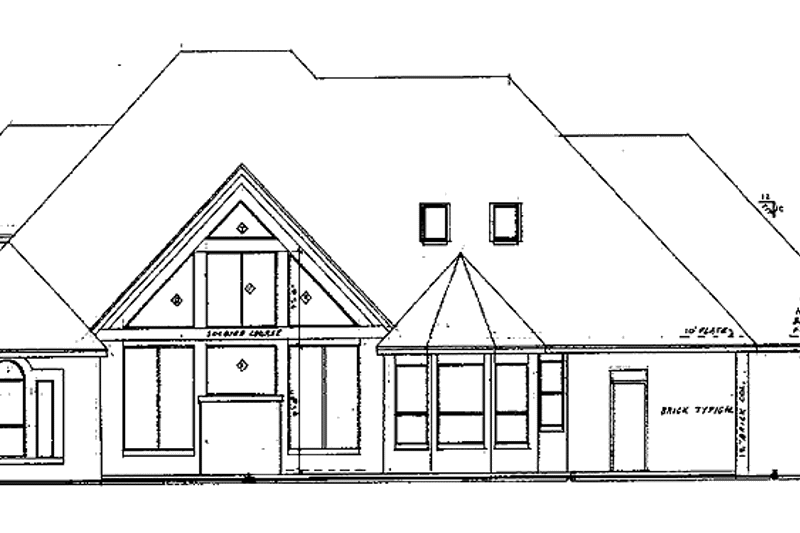 Home Plan - Exterior - Rear Elevation for Traditional House Plan #52-280 - 3 bed, 3.5 bath