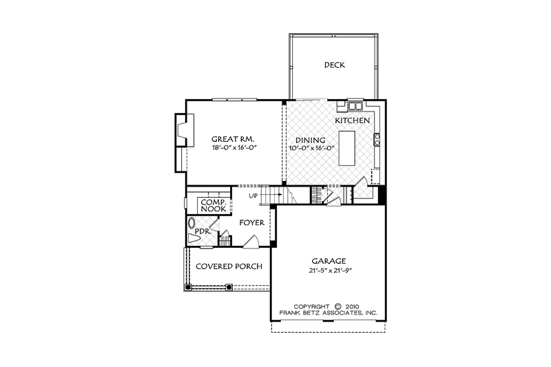 Home Plan - Floor Plan - Main Floor for Country House Plan #927-948 - 4 bed, 2.5 bath
