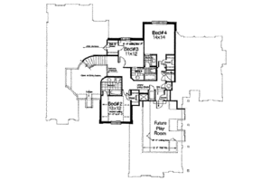 Floor Plan - Upper Floor for European House Plan #310-639 - 4 bed, 3.5 bath