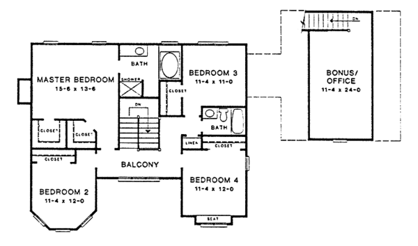 Home Plan - Victorian Floor Plan - Upper Floor Plan #10-283