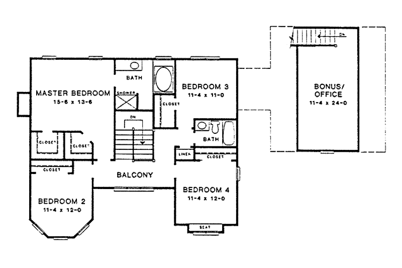Home Plan - Floor Plan - Upper Floor for Victorian House Plan #10-283 - 4 bed, 2.5 bath