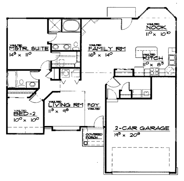 House Plan Design - Tudor Floor Plan - Main Floor Plan #308-275