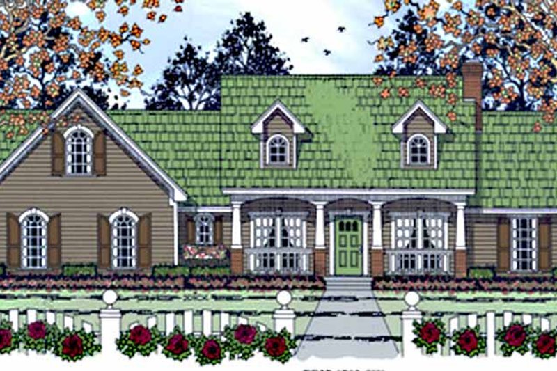 Dream House Plan - Country Exterior - Front Elevation Plan #42-700