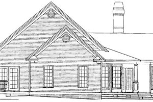Exterior - Rear Elevation for Country House Plan #929-452 - 3 bed, 2 bath