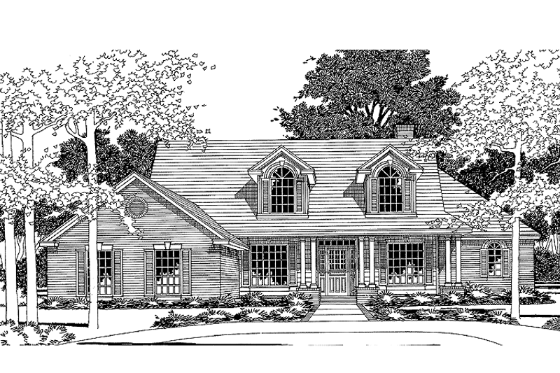 Architectural House Design - Country Exterior - Front Elevation Plan #472-197