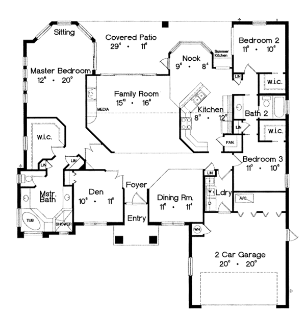 Home Plan - Mediterranean Floor Plan - Main Floor Plan #417-669