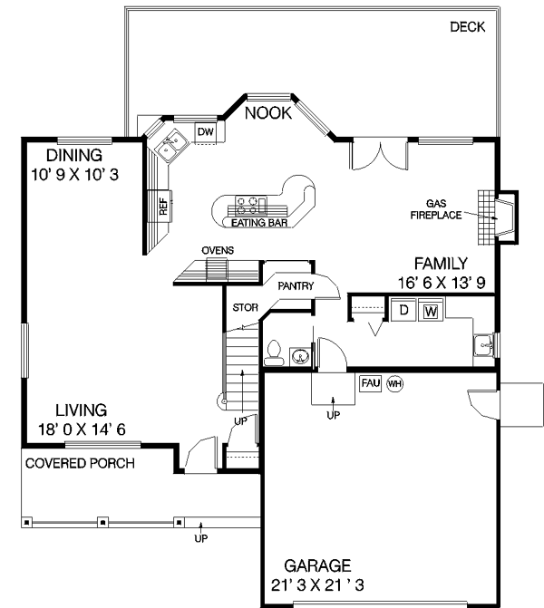 Dream House Plan - Traditional Floor Plan - Main Floor Plan #60-462