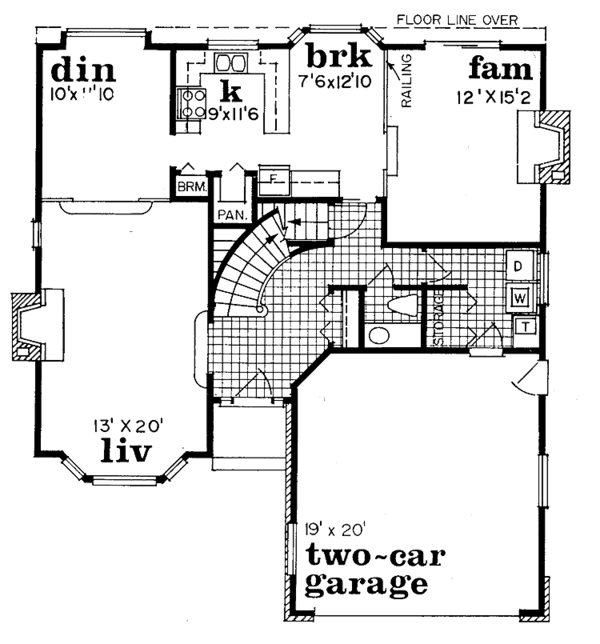 House Blueprint - Victorian Floor Plan - Main Floor Plan #47-706
