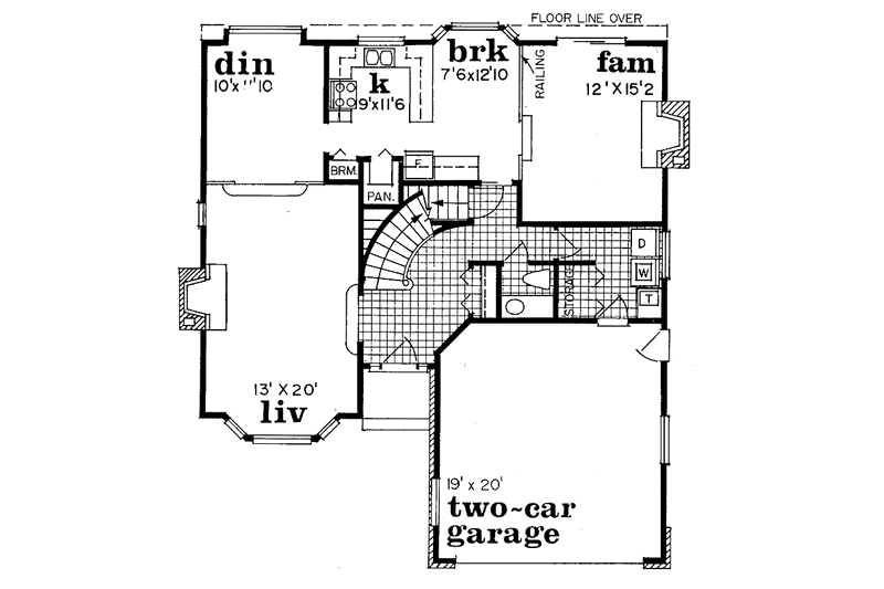 Dream House Plan - Floor Plan - Main Floor for Victorian House Plan #47-706 - 4 bed, 2.5 bath