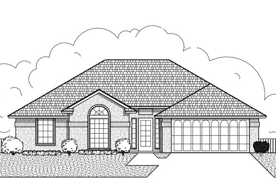 Exterior - Front Elevation for Traditional House Plan #65-177 - 3 bed, 2 bath