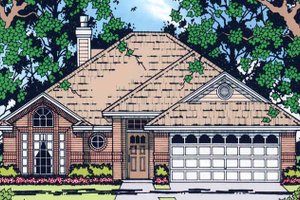 Architectural House Design - Ranch Exterior - Front Elevation Plan #42-583