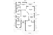 Mediterranean Style House Plan - 3 Beds 2 Baths 1646 Sq/Ft Plan #420-128 