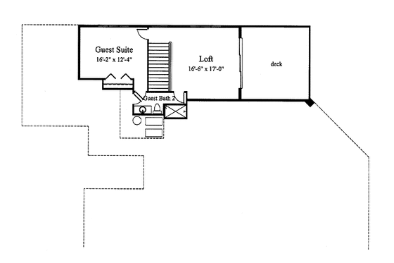 Floor Plan - Upper Floor for Contemporary House Plan #930-108 - 3 bed, 3.5 bath