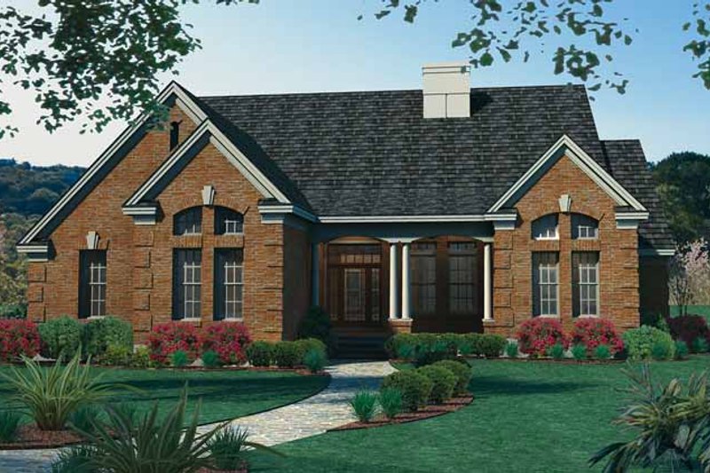 Architectural House Design - Traditional Exterior - Front Elevation Plan #120-196
