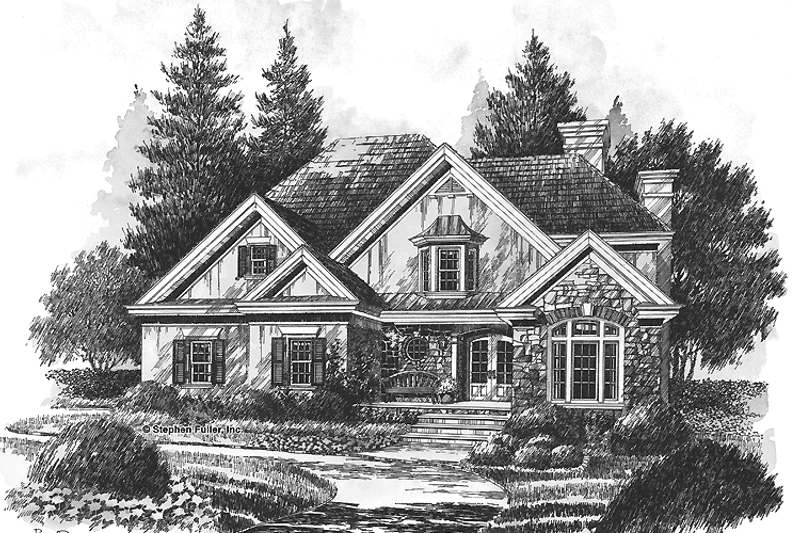 Dream House Plan - Exterior - Front Elevation 3 for Colonial House Plan #429-419 - 4 bed, 3.5 bath