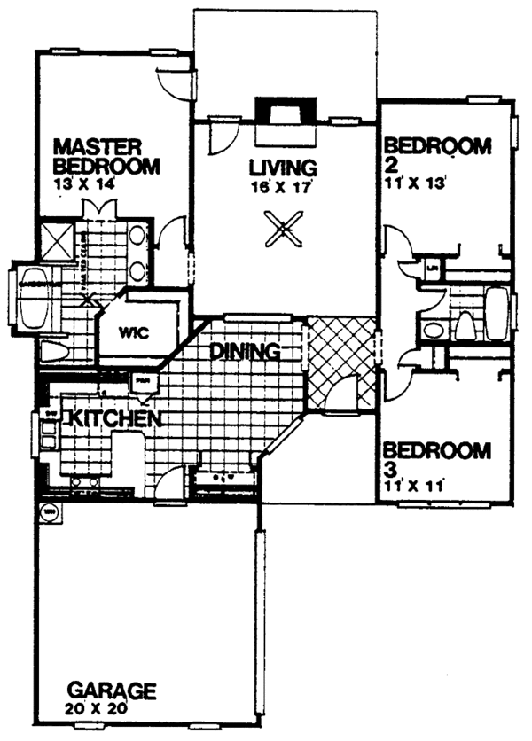Dream House Plan - Ranch Floor Plan - Main Floor Plan #30-316