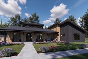Home Plan - Exterior - Front Elevation for Modern House Plan #1069-45 - 3 bed, 2.5 bath