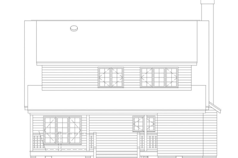 Home Plan - Exterior - Rear Elevation for Country House Plan #929-201 - 3 bed, 2 bath