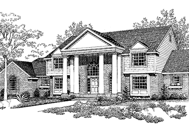 Home Plan - Classical Exterior - Front Elevation Plan #72-841