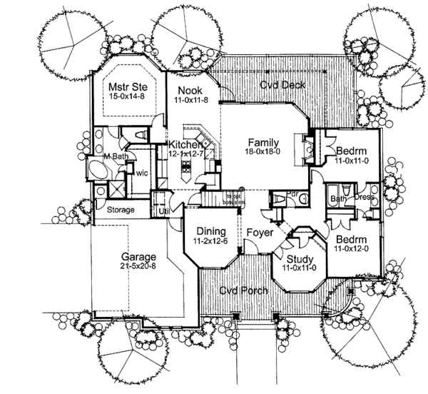 Architectural House Design - Country Floor Plan - Main Floor Plan #120-200
