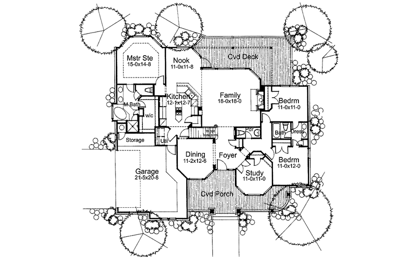 Home Plan - Floor Plan - Main Floor for Country House Plan #120-200 - 3 bed, 2.5 bath