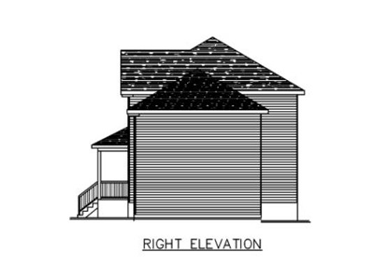 Exterior - Other Elevation 1 for European House Plan #138-267 - 3 bed, 1 bath