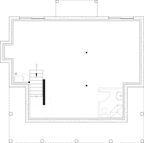 House Blueprint - Cottage Floor Plan - Lower Floor Plan #23-2876