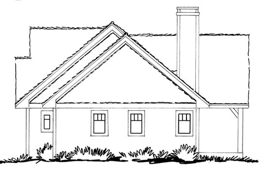 Exterior - Other Elevation 2 for Ranch House Plan #942-21 - 3 bed, 2 bath