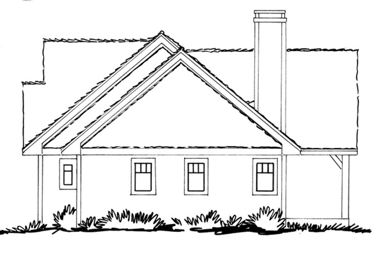 Architectural House Design - Exterior - Other Elevation 2 for Ranch House Plan #942-21 - 3 bed, 2 bath